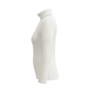 Fitted Roll Neck Long Sleeve Split Cuff Top Women COMMA image-2