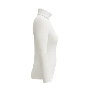 Fitted Roll Neck Long Sleeve Split Cuff Top Women COMMA image-3