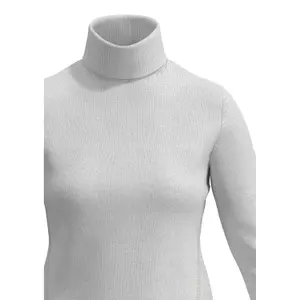 Fitted Roll Neck Long Sleeve Split Cuff Top Women COMMA image-4