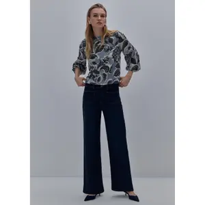 High Waist Wide Leg Jeans Light Wash Women COMMA image-6