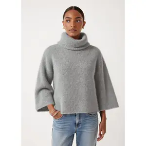 Women’s Roll Neck Poncho 3/4 Sleeve COMMA image-6