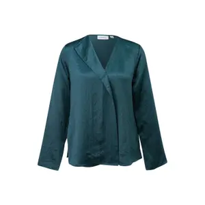 Fluid Satin V-Neck Blouse Women's COMMA image-0