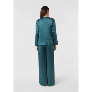 Fluid Satin V-Neck Blouse Women's COMMA image-4