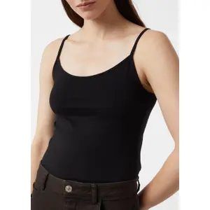 Women's Cotton Blend Thin Straps Tank Top COMMA image-3
