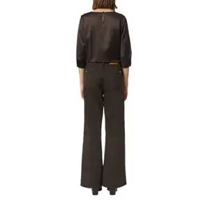 Women's Satin Blouse with 3/4 Sleeves and Delicate Pleats COMMA image-5
