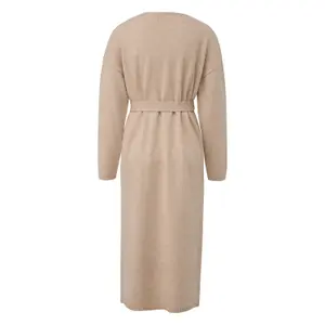 Flattering V-Neck Midi Knitted Dress for Women COMMA image-1