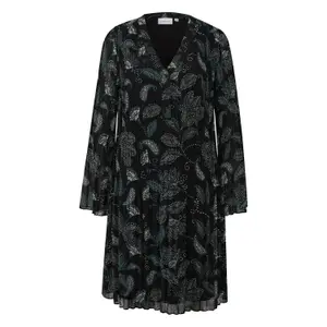 Pleated Chiffon Blouse Dress Women's COMMA image-0