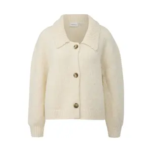 Wool and Alpaca Blend Chunky Knit Cardigan Women's COMMA image-0
