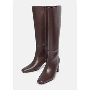 Smooth Cow Leather Boots for Women COMMA image-3