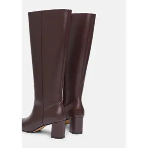 Smooth Cow Leather Boots for Women COMMA image-4