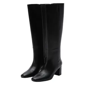 Smooth Cow Leather Boots for Women COMMA image-0