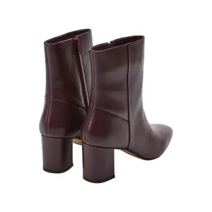 Smooth Cowhide Leather Ankle Boots Women COMMA image-1