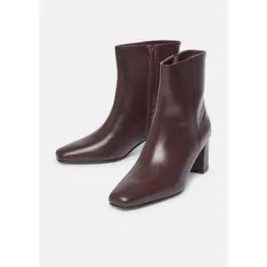 Smooth Cowhide Leather Ankle Boots Women COMMA image-3