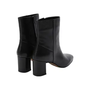 Smooth Cowhide Leather Ankle Boots Women COMMA image-1