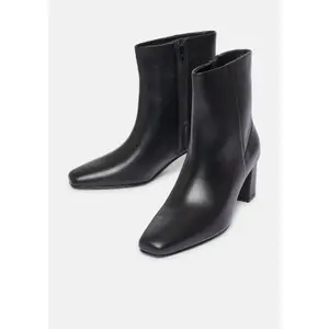 Smooth Cowhide Leather Ankle Boots Women COMMA image-3