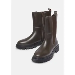 Smooth Leather Chelsea Boots for Women COMMA image-3