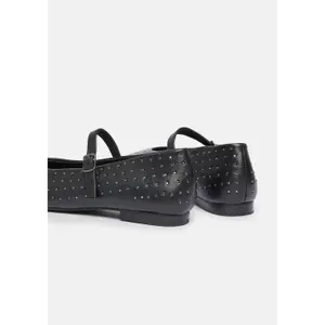 Leather Suede Studded Ballerinas Women COMMA image-4
