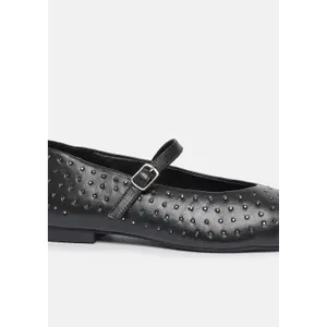 Leather Suede Studded Ballerinas Women COMMA image-6