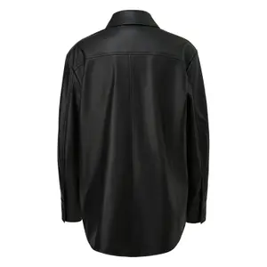 Women's Straight Cut Faux Leather Jacket COMMA image-1