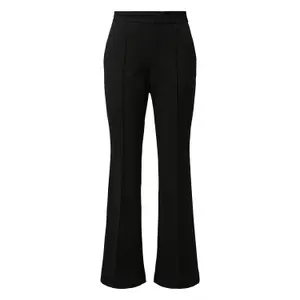 Women's Elastic Waist Flared Jersey Trousers with Italian Pockets COMMA image-0