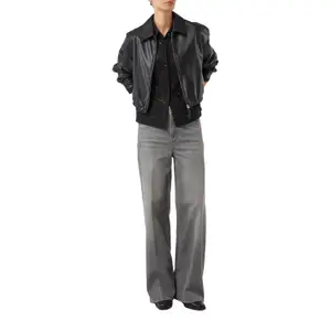 Women's Square Cut Semi-Transparent Lace Blouse with Shirt Collar COMMA image-6