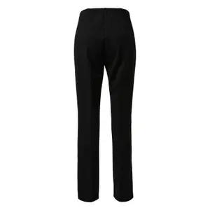 Women's Mid-Rise Flared Jersey Trousers with Hem Slits COMMA image-1