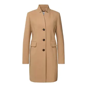 Sophisticated Mid-Length Coat in Brushed Fabric with Shawl Collar for Women COMMA image-0