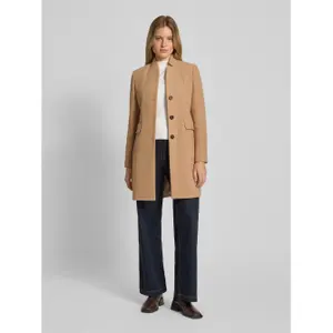 Sophisticated Mid-Length Coat in Brushed Fabric with Shawl Collar for Women COMMA image-3