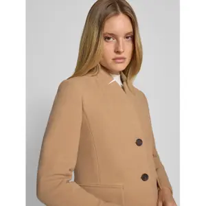 Sophisticated Mid-Length Coat in Brushed Fabric with Shawl Collar for Women COMMA image-4