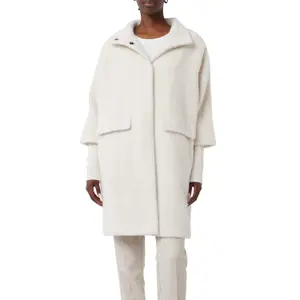 Long Wool Blend Hair Cape Style Coat Women's Egg Cut COMMA image-2