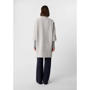 Long Wool Blend Hair Cape Style Coat Women's Egg Cut COMMA image-4