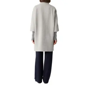 Long Wool Blend Hair Cape Style Coat Women's Egg Cut COMMA image-5