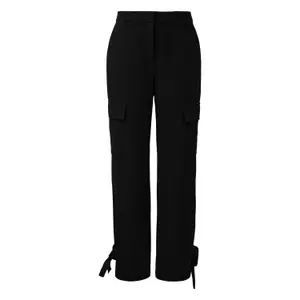 Women's Relaxed Fit Cargo Pants with Semi-Wide Legs COMMA image-0