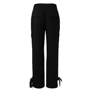 Women's Relaxed Fit Cargo Pants with Semi-Wide Legs COMMA image-1