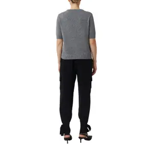 Women's Relaxed Fit Cargo Pants with Semi-Wide Legs COMMA image-5