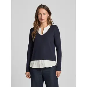 High Collar and V Neck Women's Top COMMA image-1