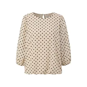 3/4 Sleeve Polka Dot Chiffon Blouse Women COMMA image-0