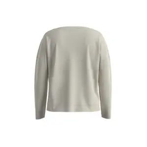 Women's Long Sleeve Printed Front Boat Neck T-shirt COMMA image-1