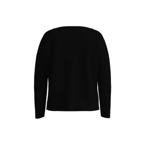 Women's Long Sleeve Printed Front Boat Neck T-shirt COMMA image-1
