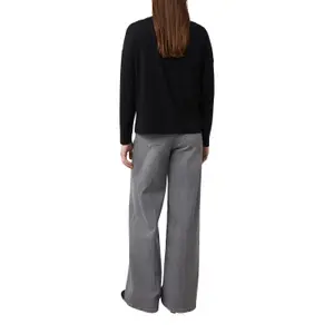 Women's Long Sleeve Printed Front Boat Neck T-shirt COMMA image-5