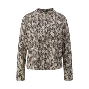 Women's Straight Cut All-Over Print Short Sweatshirt COMMA image-0