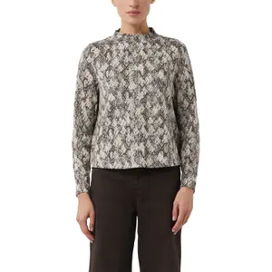 Women's Straight Cut All-Over Print Short Sweatshirt COMMA image-2