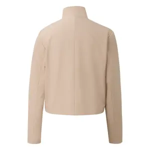Boxy Fit Flannel Jacket with Zip Closure for Women COMMA image-1