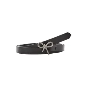 Smooth Leather Belt with Bow-Shaped Buckle Women COMMA image-0