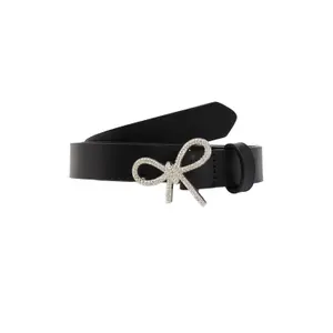 Smooth Leather Belt with Bow-Shaped Buckle Women COMMA image-1