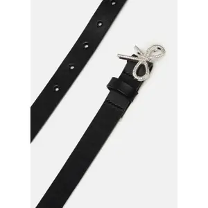 Smooth Leather Belt with Bow-Shaped Buckle Women COMMA image-2