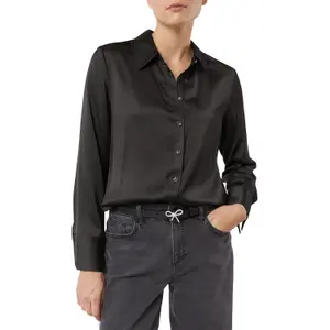 Smooth Leather Belt with Bow-Shaped Buckle Women COMMA image-4