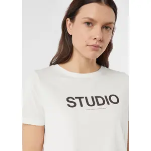 Women's Pure Cotton Printed T-shirt COMMA image-3