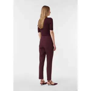 Women's Cropped Cigarette Style Suit Trousers in Blended Viscose COMMA image-4