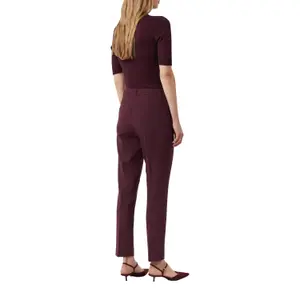 Women's Cropped Cigarette Style Suit Trousers in Blended Viscose COMMA image-5
